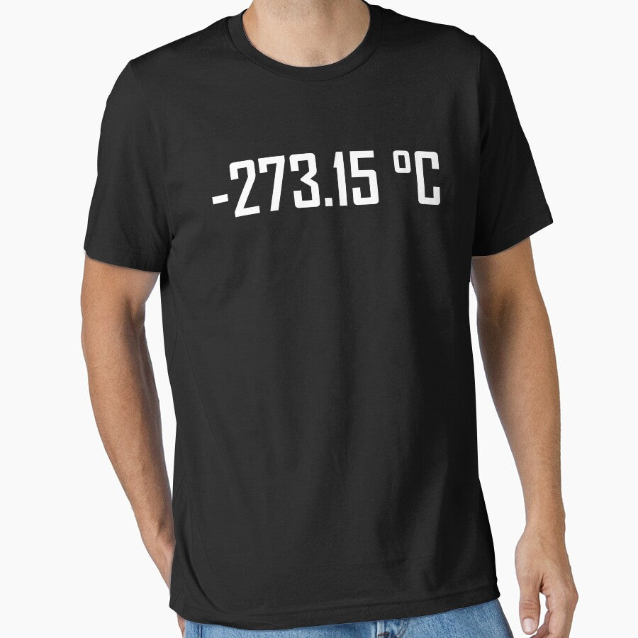 -273.15 Degrees Celsius T-Shirt, Absolute Zero Science Graphic Black