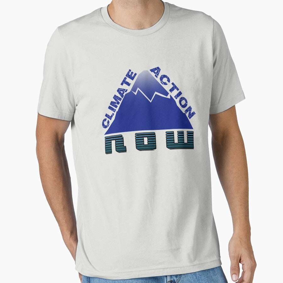 2017 Climate March T-Shirt | Action Now Environmental Protest Light Grey