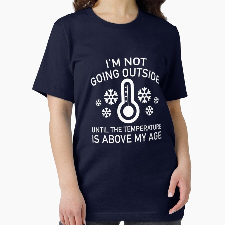 'I'm Not Going Outside' T-Shirt: Funny Introvert Homebody Tee Dark Blue