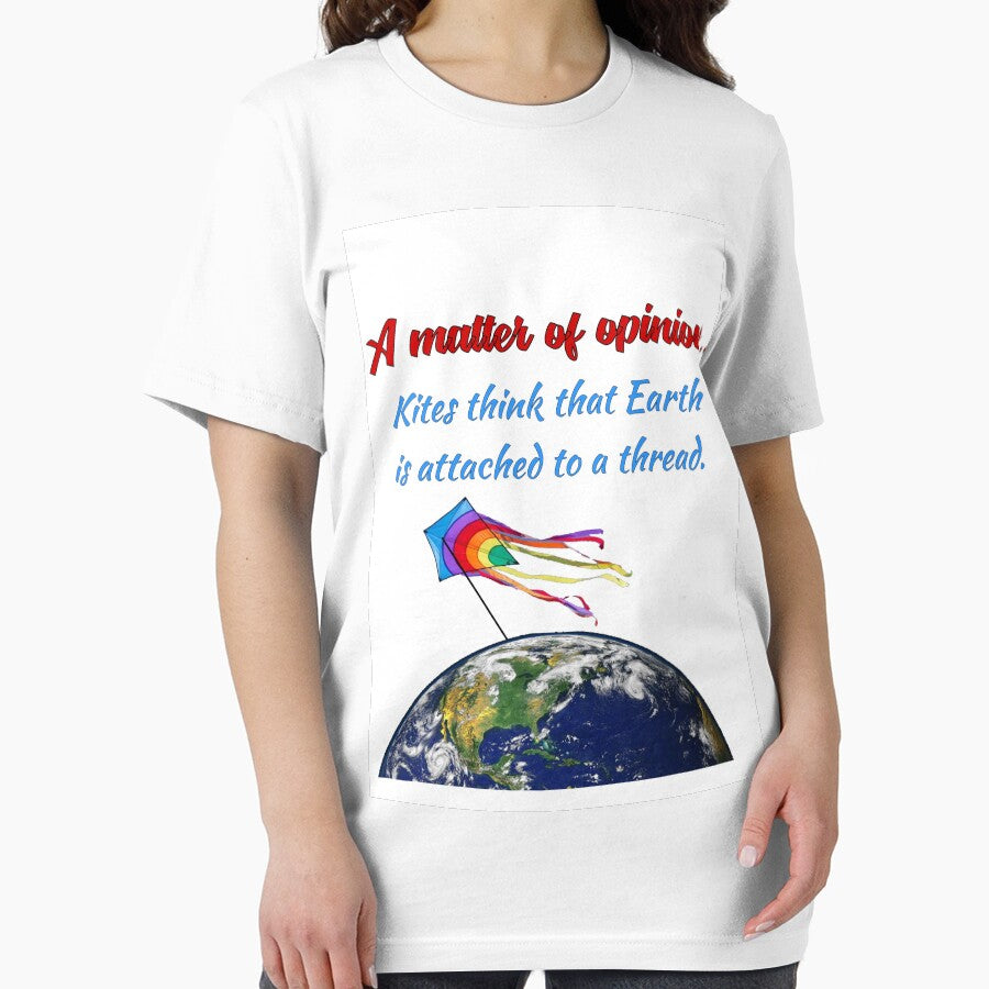 'A Matter of Opinion' Tee: Sarcastic Quote, Minimalist T-Shirt White