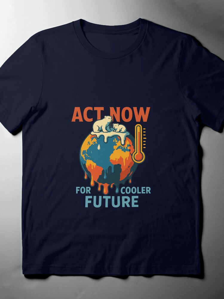Act Now For A Cooler Future T-Shirt | Melting Earth Climate Tee