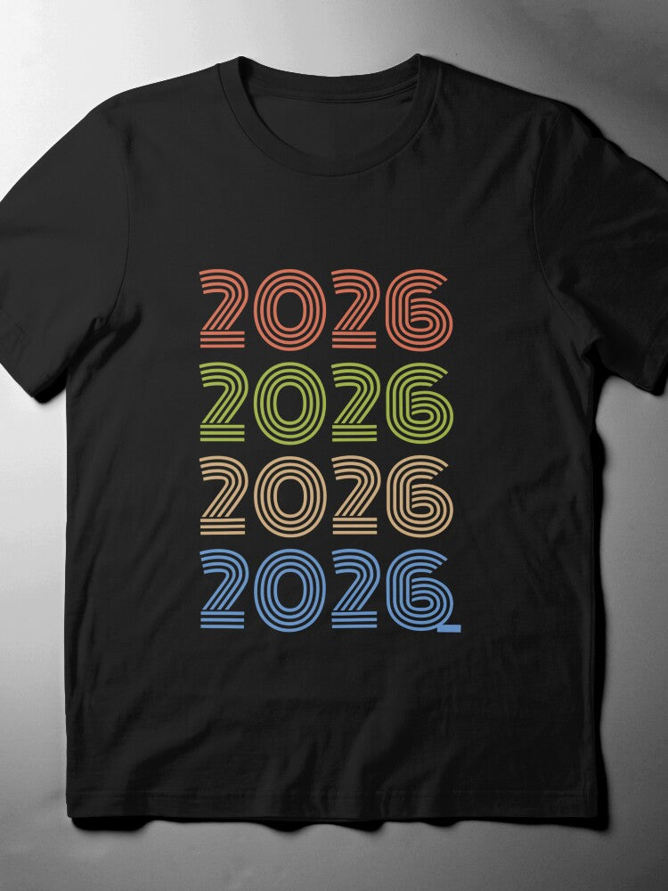 2026 Retro Time Traveler Tee: Vintage Rewind Graphic T-Shirt