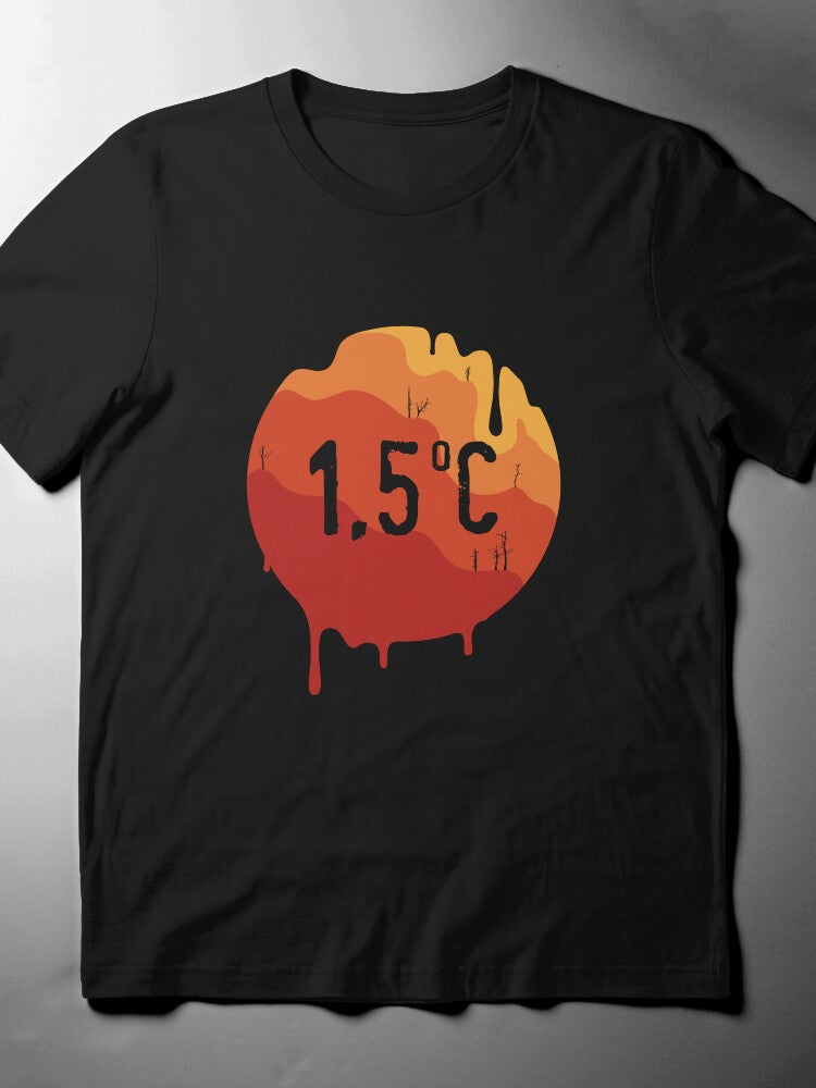 1.5 Degrees Celsius T-Shirt, Climate Change Goal Awareness Wear