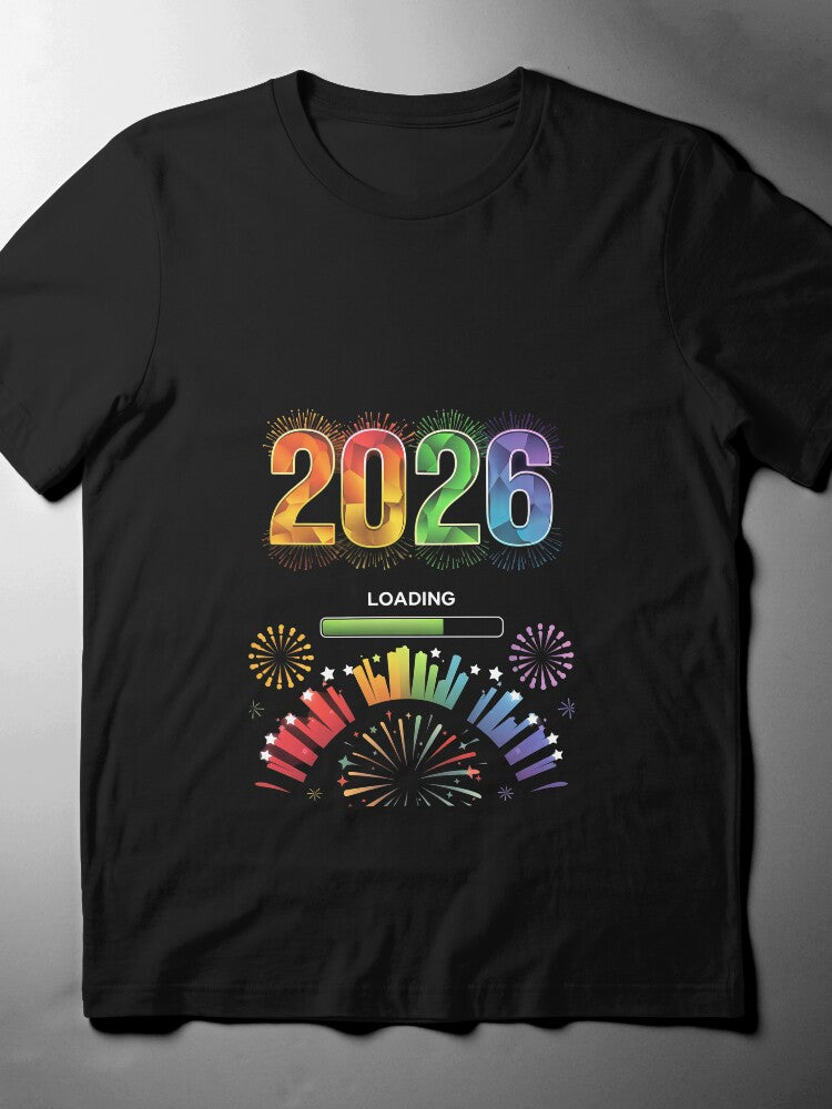 2026 Loading Bar T-Shirt | Rainbow Progress Bar New Year Tee