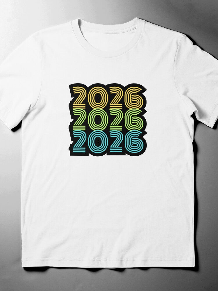 2026 Repetitive Pattern T-Shirt | Bold Modern Typography Tee