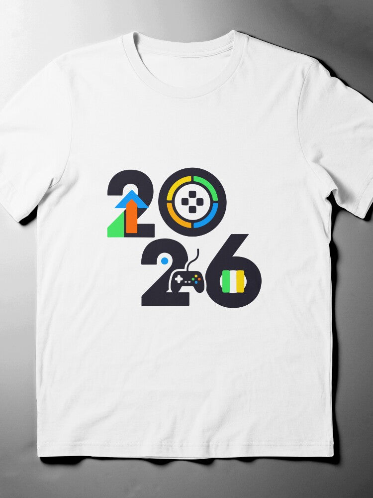 2026 Gaming T-Shirt, Trendy Modern Aesthetic for Video Gamers
