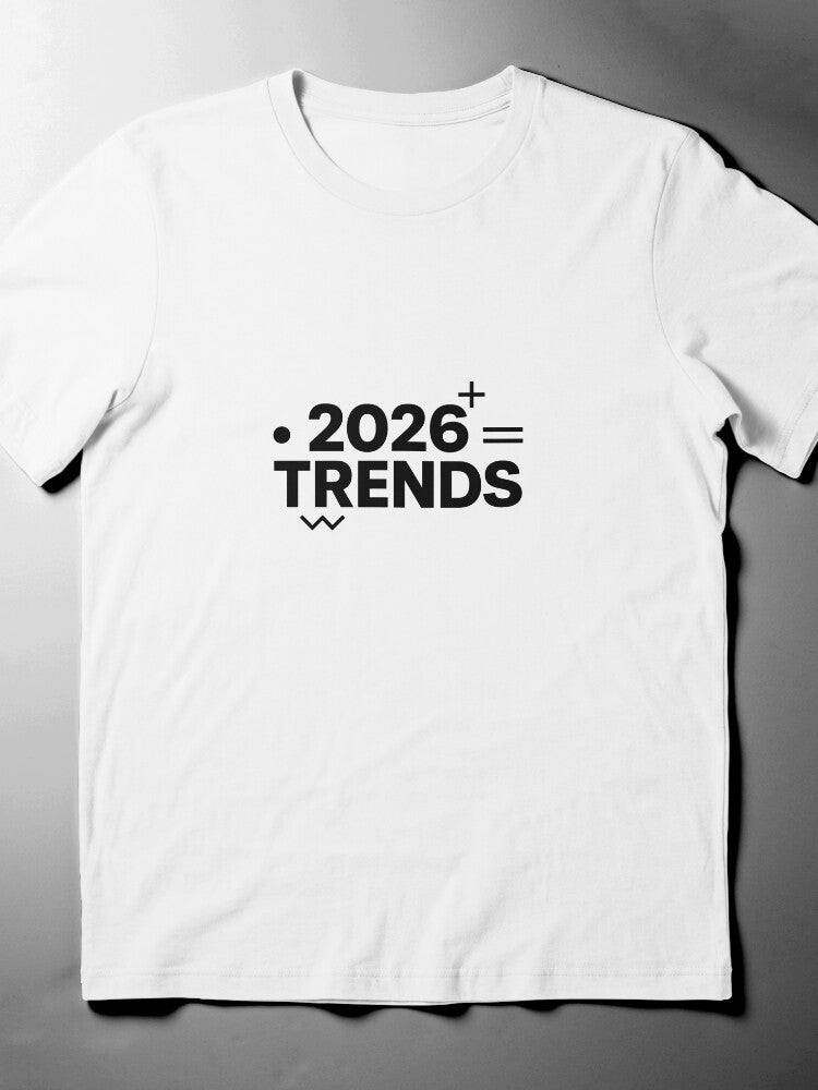 2026 Future Trends T-Shirt: AI Generated Text Concept Design