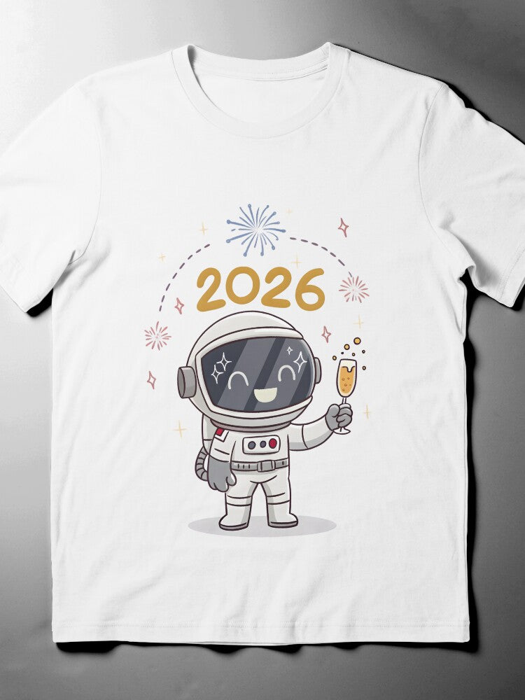 2026 New Year Robot Tee: Futuristic AI Celebration T-Shirt