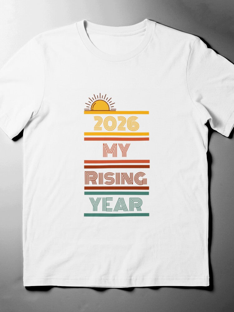 2026 New Year T-Shirt, Stylish Typography Art for Holiday Celebration