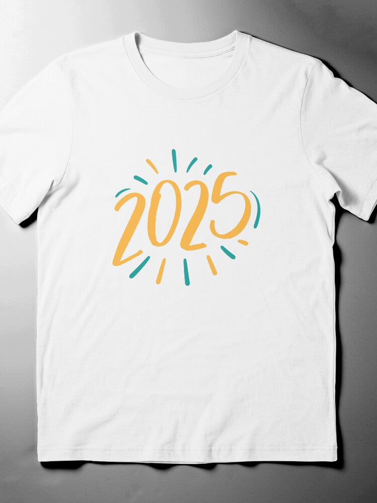 2025 New Year Fireworks Tee | Festive Graphic Celebration T-Shirt
