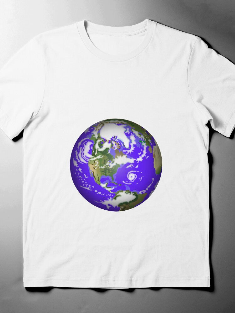 Abstract Earth Graphic T-Shirt | DQDQ 14 Unique Design Tee