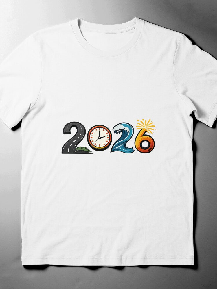 2026 Concept Design Tee: Symbolic Numbers, Modern Graphic Shirt